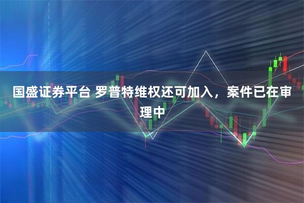 国盛证券平台 罗普特维权还可加入,案件已在审理中